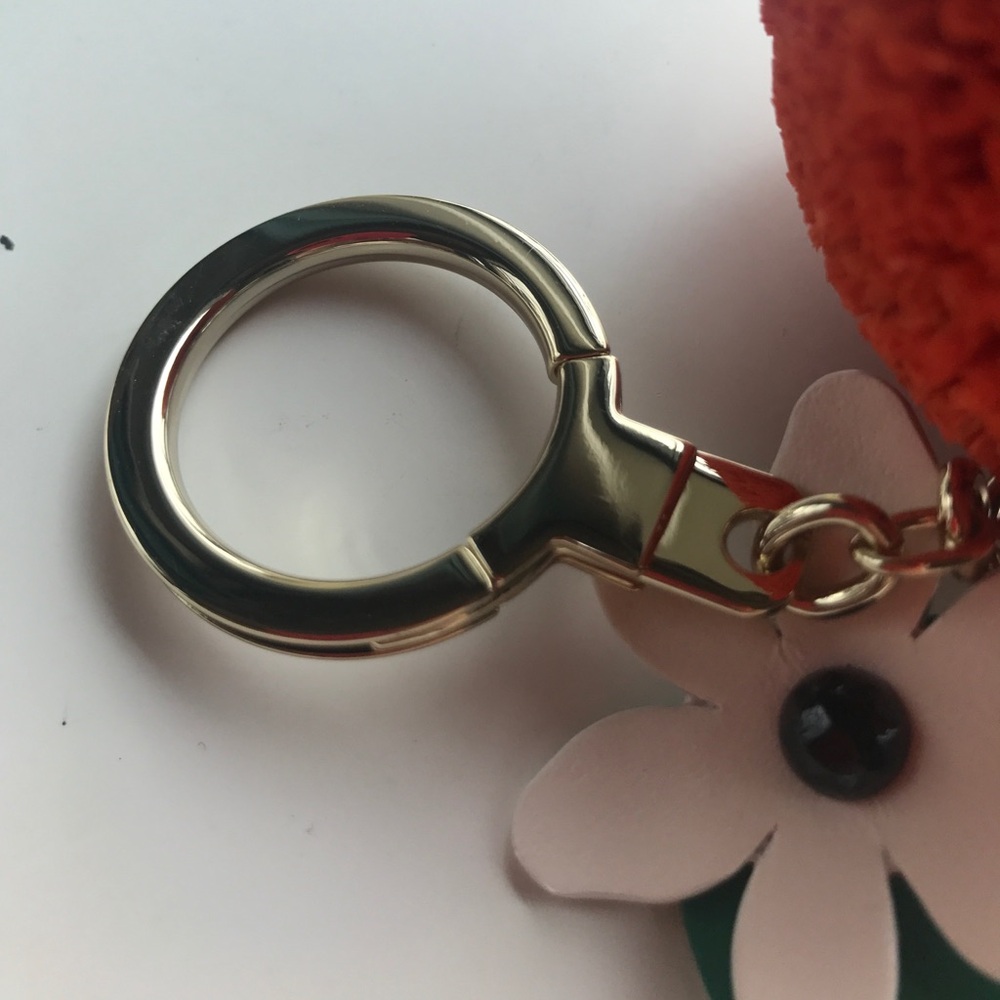 Kate Spade Raffia Orange Key Chain - Picture 3 of 4